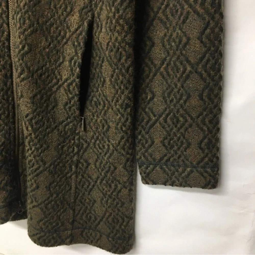 PRANA Annabel Wool Blends Jacket Green and Tan Size Small - Picture 11 of 17